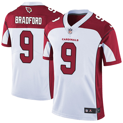 Nike Cardinals #9 Sam Bradford White Men's Stitched NFL Vapor Untouchable Limited Jersey - Click Image to Close